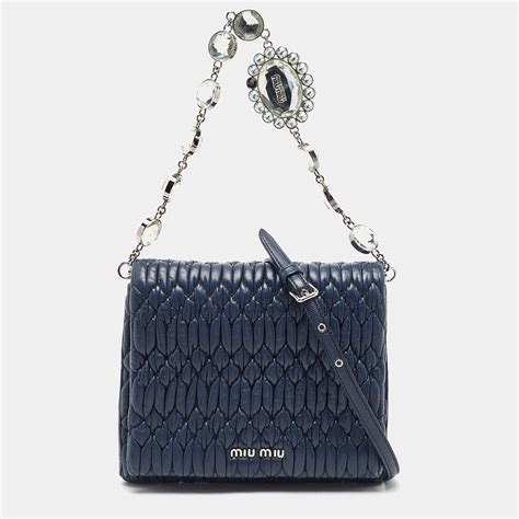 miu miu navy blue bag